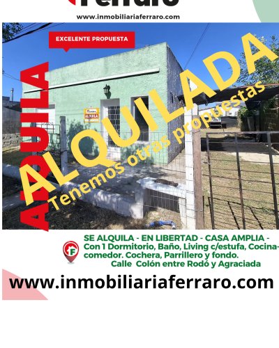 Casas y Apartamentos en Alquiler en PROGRESO, Libertad, San José