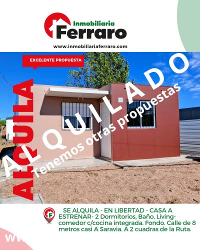 Casas y Apartamentos en Alquiler en ASERRADERO, Libertad, San José