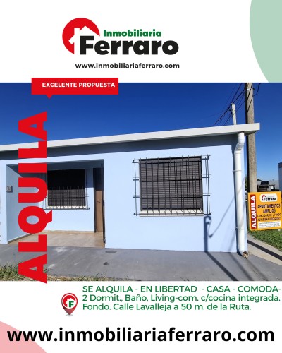 Casas y Apartamentos en Alquiler en LAVALLEJA Y RUTA 1, Libertad, San José