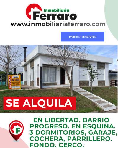 Casas y Apartamentos en Alquiler en PROGRESO, Libertad, San José