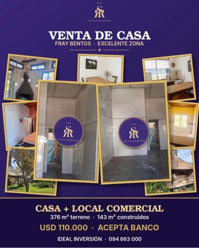 Casas en Venta en Fray Bentos, Río Negro