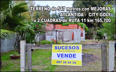 Terrenos en Venta en CITY GOLF, Atlantida, Canelones