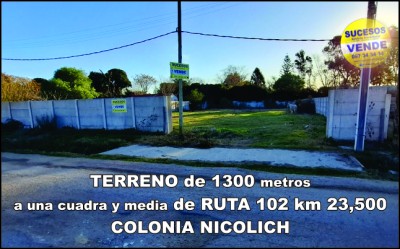 Terrenos en Venta en Colonia Nicolich, Canelones