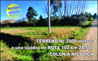 Terrenos en Venta en Colonia Nicolich, Canelones