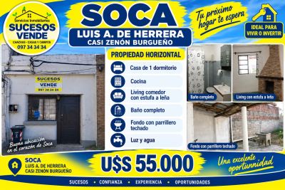 Casas en Venta en Soca, Canelones