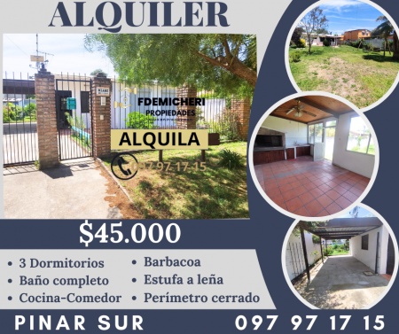 Casas en Alquiler en El Pinar, Ciudad de la Costa, Canelones