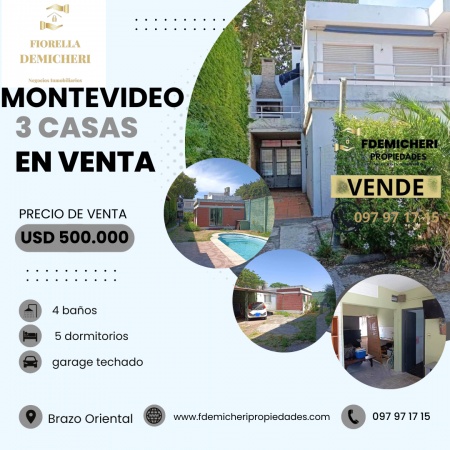 Casas en Venta en Brazo Oriental, Montevideo