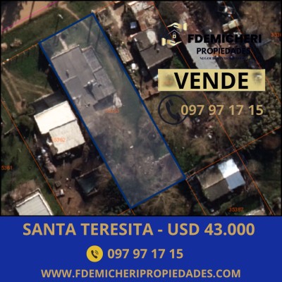 Terreno en Venta en SANTA TERESITA, Colonia Nicolich, Canelones