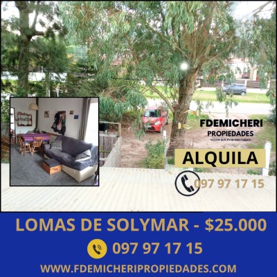 Casas en Alquiler en Lomas de Solymar, Ciudad de la Costa, Canelones