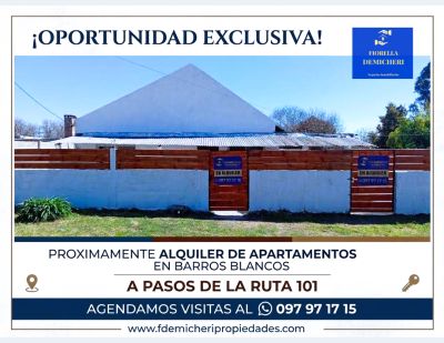 Apartamento en Alquiler en barros blancos, Barros Blancos, Canelones