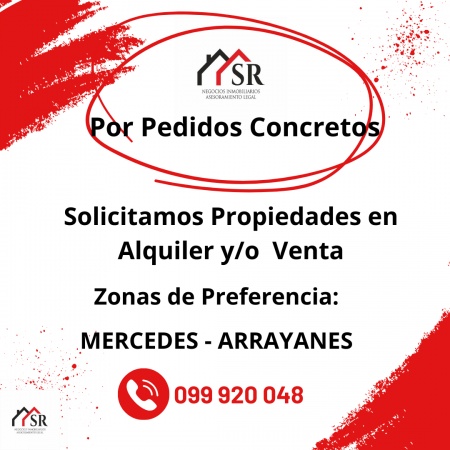 Casas en Venta,  Alquiler en Mercedes, Soriano