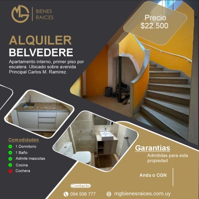 Apartamento en Alquiler en Belvedere, Montevideo