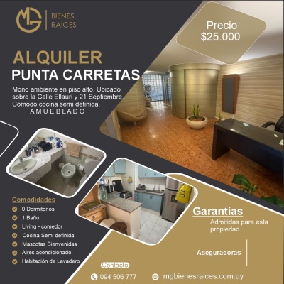 Apartamentos en Alquiler en Punta Carretas, Montevideo