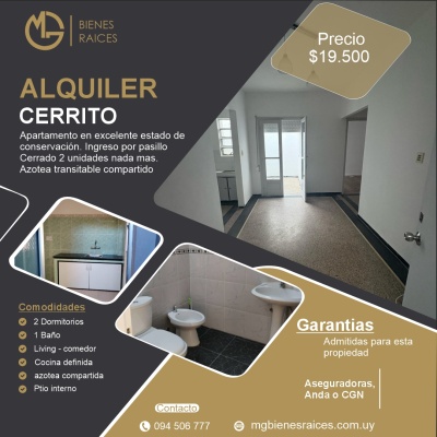 Apartamento en Alquiler en Cerrito, Montevideo