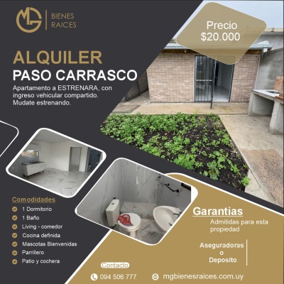 Apartamento en Alquiler en Paso Carrasco, Canelones