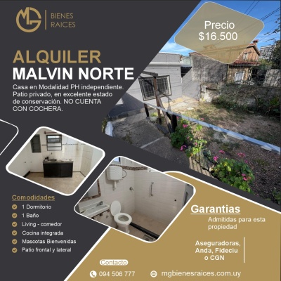 Casa en Alquiler en Malvín Norte, Montevideo