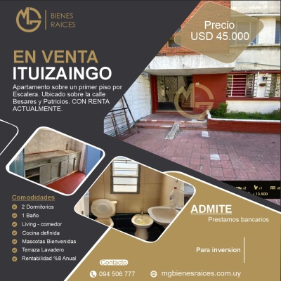 Apartamentos en Venta en Ituzaingó, Montevideo