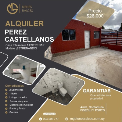 Casa en Alquiler en Pérez Castellanos, Montevideo