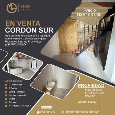 Apartamentos en Venta en Cordón, Montevideo