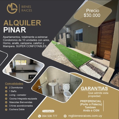 Apartamento en Alquiler en El Pinar, Ciudad de la Costa, Canelones