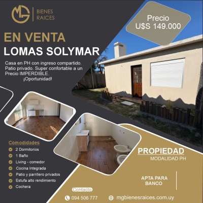 Casa en Venta en Lomas de Solymar, Ciudad de la Costa, Canelones