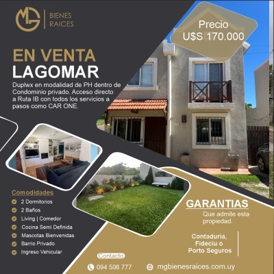 Casas en Venta en Lagomar, Ciudad de la Costa, Canelones