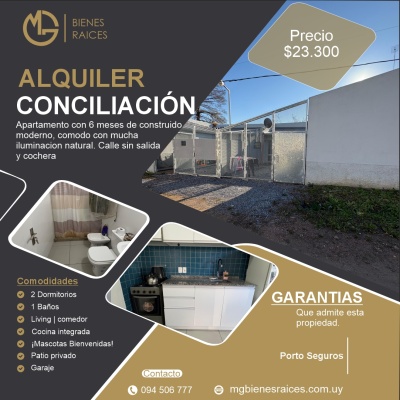 Apartamento en Alquiler en Conciliación, Montevideo