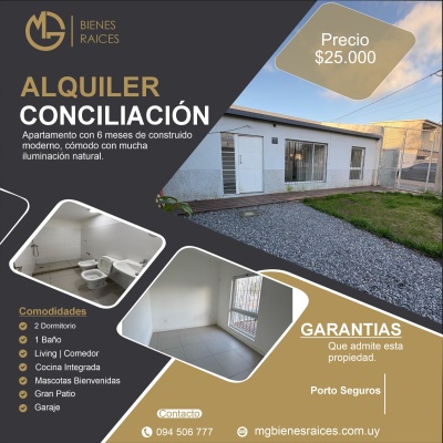 Apartamentos en Alquiler en Conciliación, Montevideo