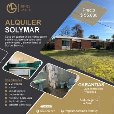 Casas en Alquiler en Solymar, Ciudad de la Costa, Canelones