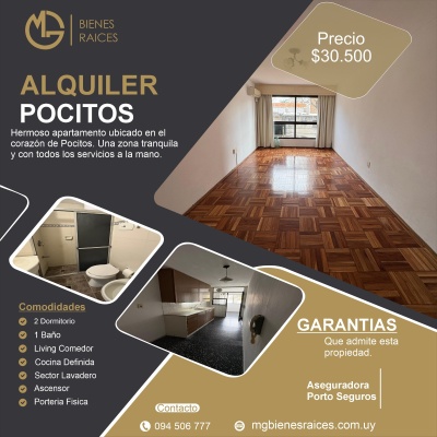 Apartamento en Alquiler en Pocitos, Montevideo