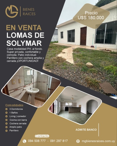 Casas en Venta en Lomas de Solymar, Ciudad de la Costa, Canelones