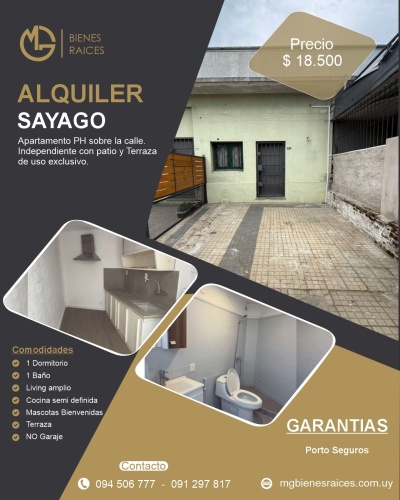 Apartamento en Alquiler en Sayago, Montevideo