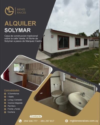 Casa en Alquiler en Solymar, Ciudad de la Costa, Canelones