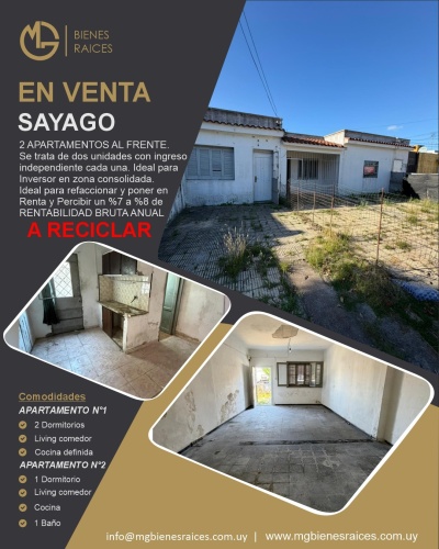 Apartamentos en Venta en Sayago, Montevideo