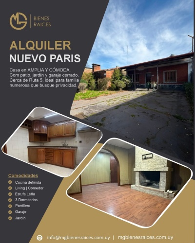 Casa en Alquiler en Nuevo París, Montevideo