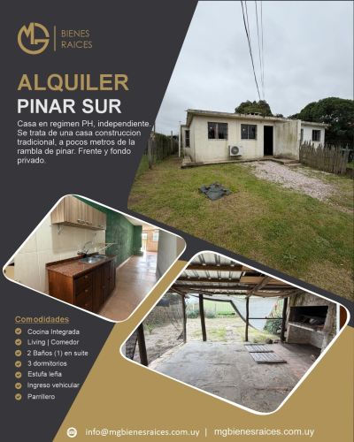 Casas en Alquiler en El Pinar, Ciudad de la Costa, Canelones