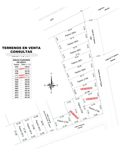 Terrenos en Venta,  Alquiler en Guichón, Paysandú