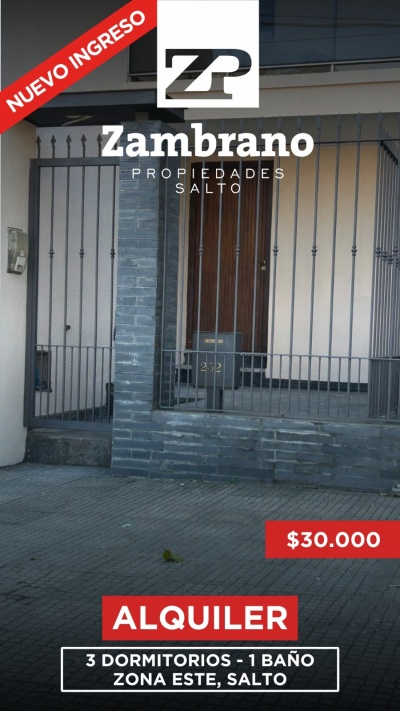 Apartamento en Alquiler en Zona Este, Salto, Salto