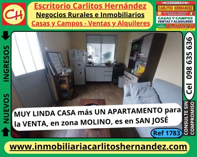 Casa en Venta en MOLINO, San José de Mayo, San José