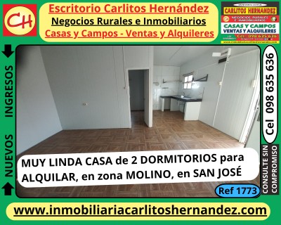 Casas en Alquiler en MOLINO, San José de Mayo, San José