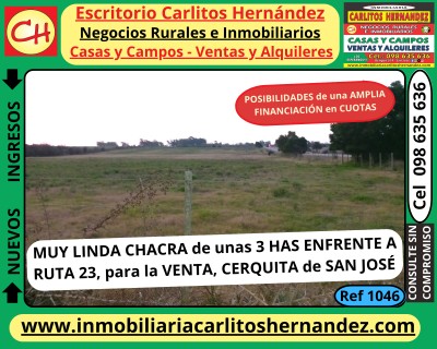 Chacra en Venta en Juan Soler, San José
