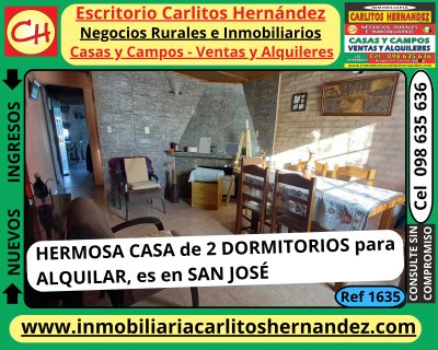 Casa en Alquiler en San José de Mayo, San José