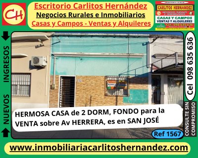 Casas en Venta en Herrera y Rincon, San José de Mayo, San José