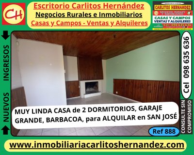 Casa en Alquiler en San José de Mayo, San José
