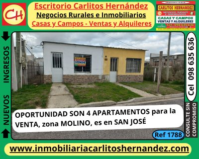 Apartamentos en Venta en MOLINO, San José de Mayo, San José