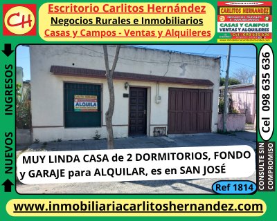 Casas en Alquiler en San José de Mayo, San José