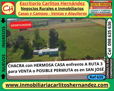 Chacra en Venta en Cañada Grande, San José