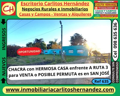 Chacra en Venta en Cañada Grande, San José