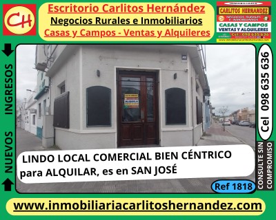 Local Comercial en Alquiler en CENTRO, San José de Mayo, San José