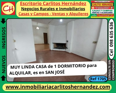 Casa en Alquiler en CENTRO, San José de Mayo, San José